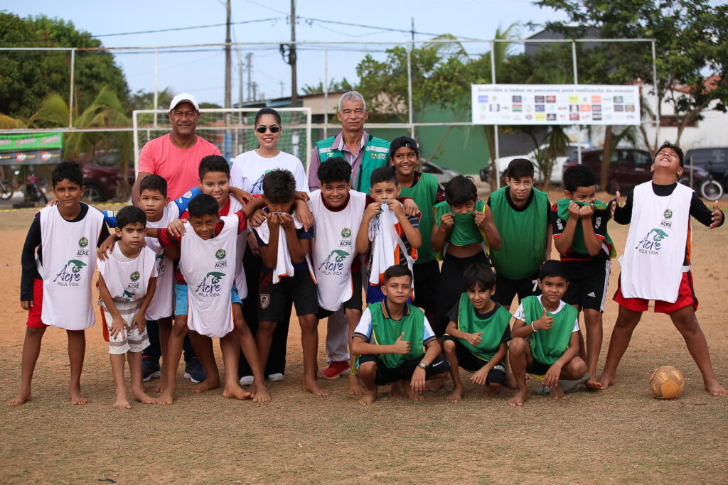 Segurança Pública realiza Torneio de Futebol de modalidade X1 para crianças e adolescentes do bairro Rui Lino III, neste sábado, 22. Foto: Dhárcules Pinheiro/Sejusp