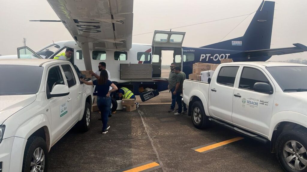 A entrega de insumos é mais uma estratégia da Sesacre na busca por reforçar os serviços de atendimento. Foto: cedida