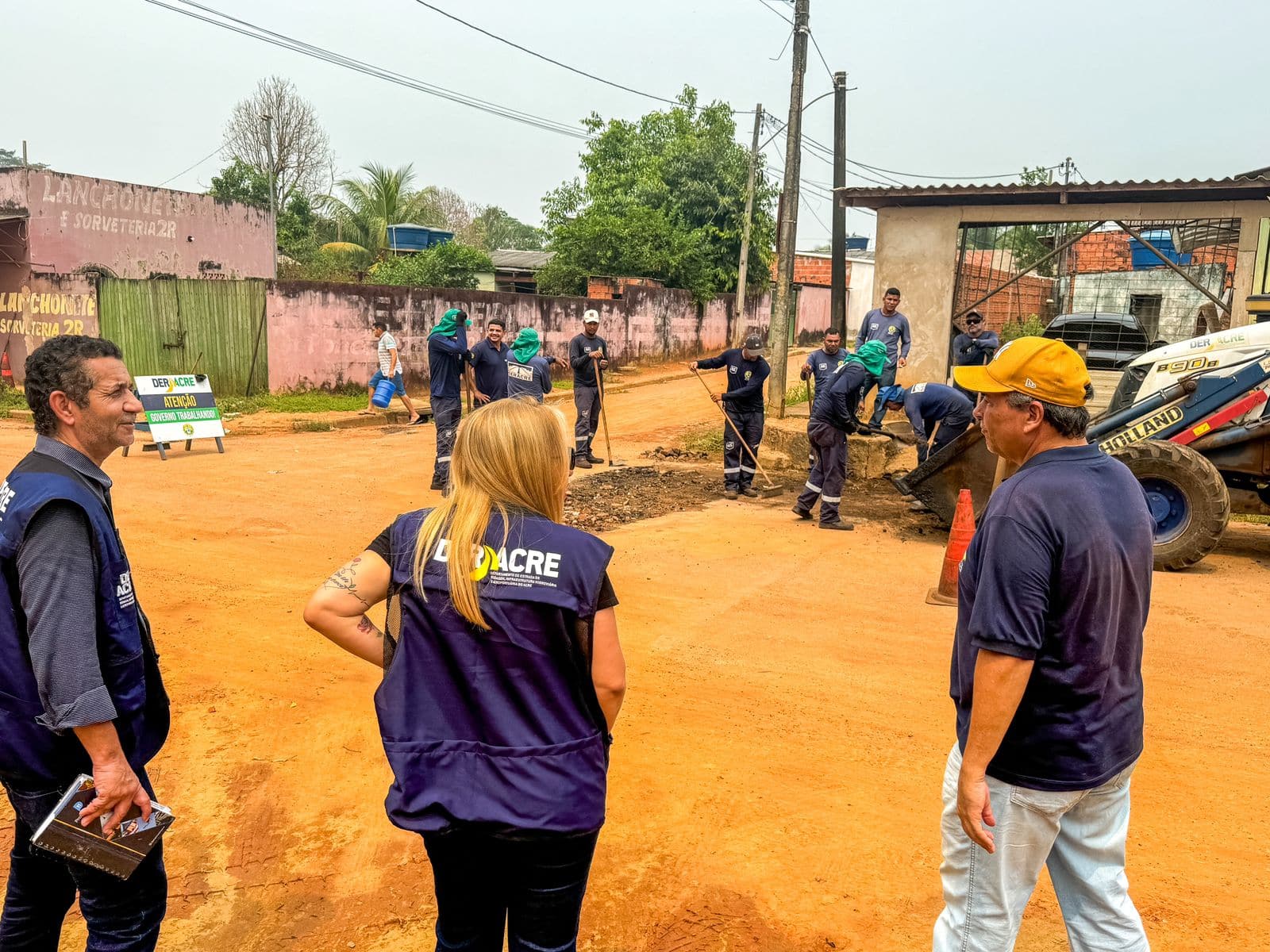 Sula Ximenes realiza vistoria em ações do Deracre em Rio Branco. Foto: Luy Andriel/Deracre